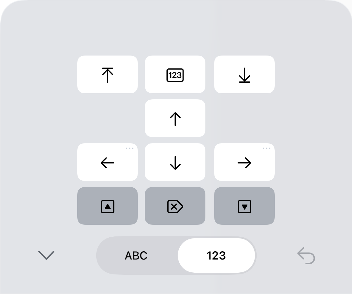 Il nuovo cursor pad in Soulver 4 su iPhone